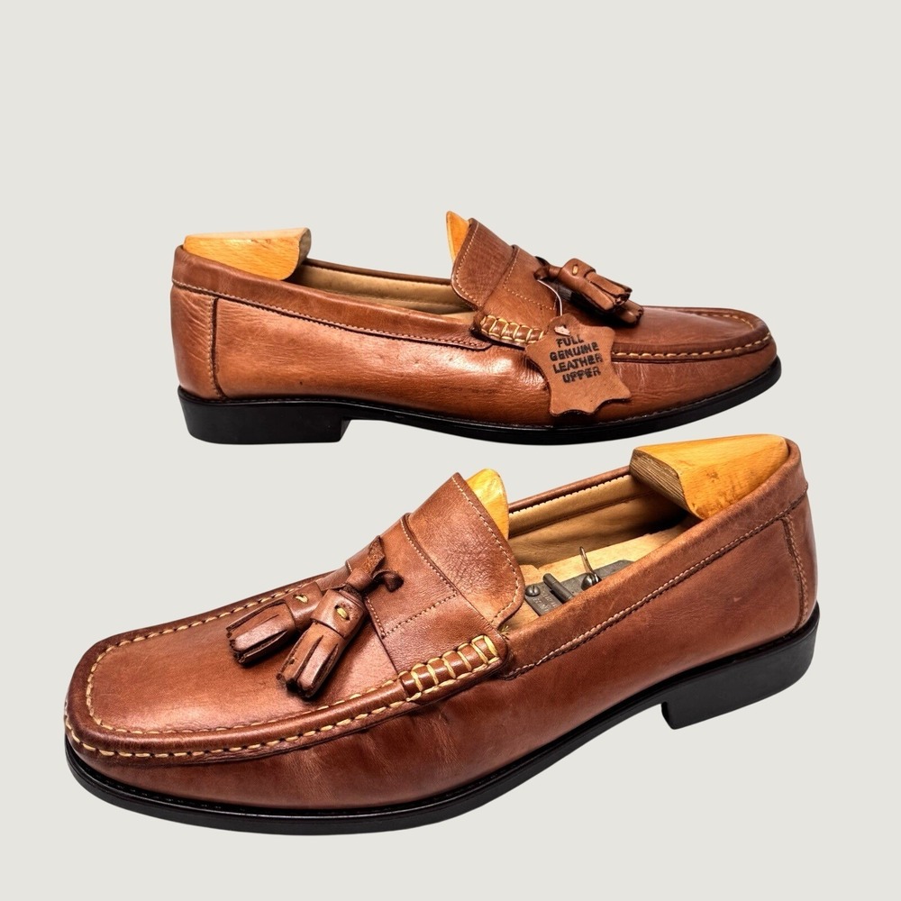 Giorgio Brutini Loafers Mens 13M Brown Leather Tassel Energy Transfer Sole New